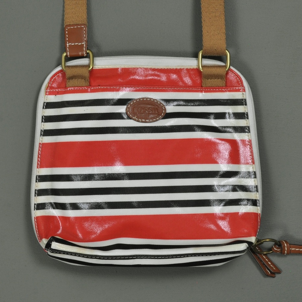 FOSSIL, STRIPED PVC CROSSBODY BAG - Picture 4 of 9
